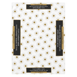 52"X70" Tischtennisloth-Logo Gold Weiß Tischdecke