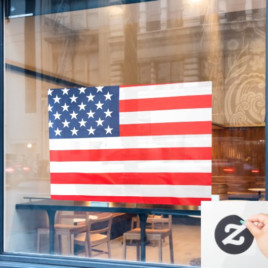 52" x 37.56" American Flag Window Cling Fensteraufkleber (Café-Fenster)
