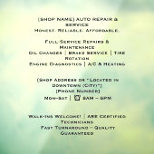 52" x 72" Autoshop Fensterheber Fensteraufkleber (Blatt 3)