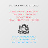 52" x 72" Massage Therapy Window Cling Fensteraufkleber (Blatt)