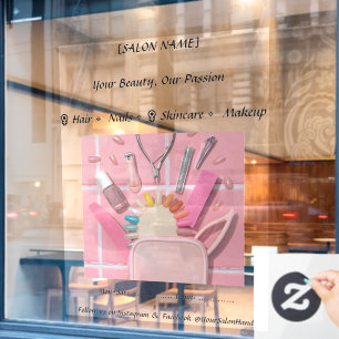 52" x 72" Salon Window Cling Fensteraufkleber
