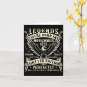 52 Year Old Bday For Men 52nd Birthday November 19 Karte (Gelbe Blume)