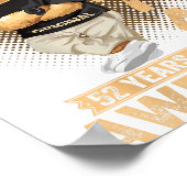 52 Year Old January 1974 Teddy Bear 52nd Birthday  Poster (Ecke)