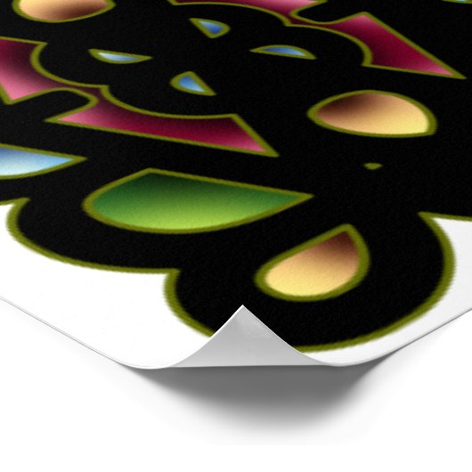 52x52 oder Kleineres Poster, Abstraktes Muster gef Poster (Ecke)