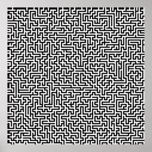 52x52 oder Kleineres Poster Maze1 Passen Sie das W