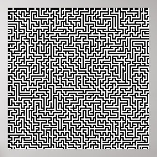 52x52 oder Kleineres Poster Maze1 Passen Sie das W