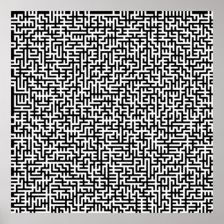 52x52 oder Kleineres Poster Maze2 Passen Sie das W