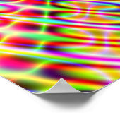 52x52 oder Kleineres Poster, Psychedelic Red Blue Poster (Ecke)