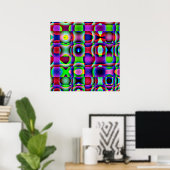 52x52 oder Kleineres Poster Psychedelic Square Mus (Heimbüro)