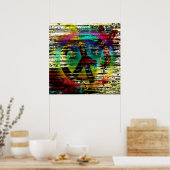 52x52 oder Kleineres Poster Rainbow Grunge Peace P (Küche)