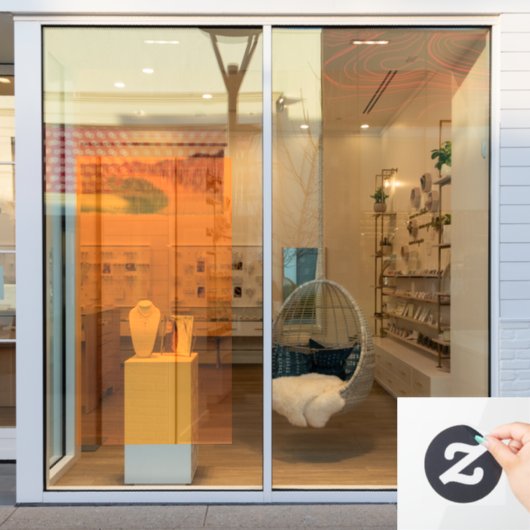 52x72 Solid Orange Partial Transparent Design Fensteraufkleber (Schaufenster)