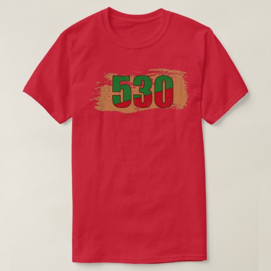 530 California Area Code1 T-Shirt (Design vorne)