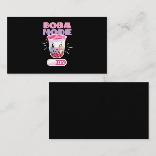 53.Boba Tea im Boba-Modus Visitenkarte (Vorne/Hinten)