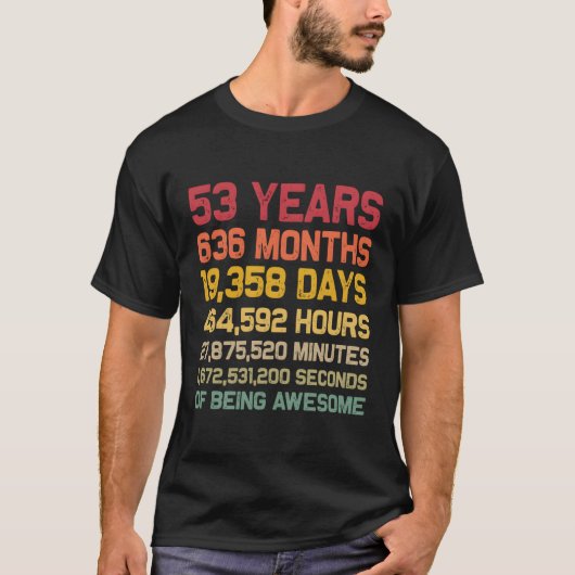 53. Countdown für 53 T-Shirt (Vorderseite)