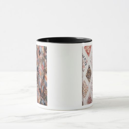 53: Detail einer Patchworksteppdecke hergestellt Tasse (Zentrum)