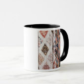 53: Detail einer Patchworksteppdecke hergestellt Tasse (VorderseiteRechts)