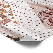 53:Detail eines Patchwork-Quilts von Frau. Poster (Ecke)