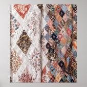 53:Detail eines Patchwork-Quilts von Frau. Poster (Vorne)