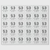 53. Geburtstag: Art Deco Inspiriert Stil "53" + Na Geschenkpapier (Flach)