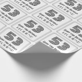 53. Geburtstag: Art Deco inspirierter Stil "53" + Geschenkpapier (Ecke)