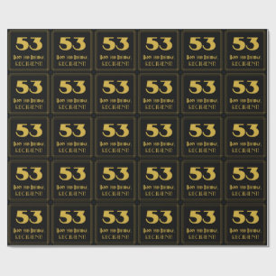 53. Geburtstag – Art Deco inspiriertes Aussehen "5 Geschenkpapier