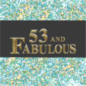 53. Geburtstag Aufkleber (Vorderseite)