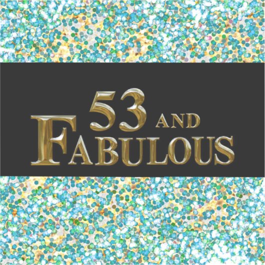 53. Geburtstag Aufkleber (Vorderseite)