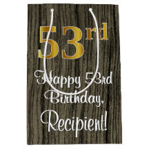 53. Geburtstag: Elegante Imitate Gold Look #, Imit