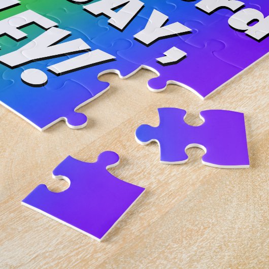 53. Geburtstag: Farbiges, lustiges Regenbogenmuste Puzzle (Seite)