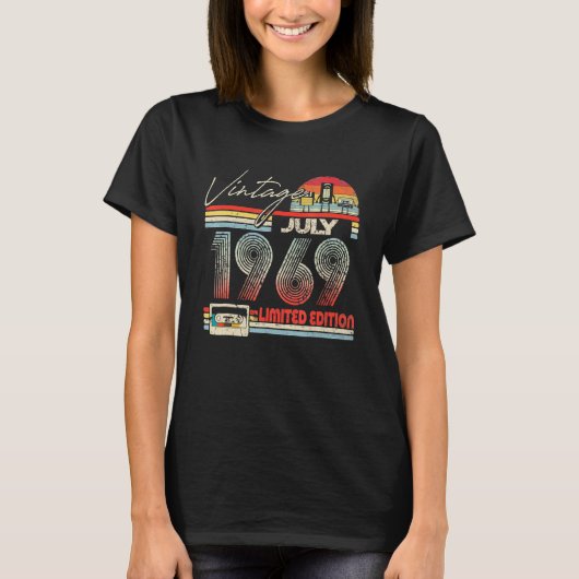 53. Geburtstag Juli 1969 Vintage Kassette T-Shirt (Vorderseite)
