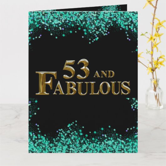 53. Geburtstag Karte (Gelbe Blume)