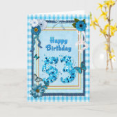 53. Geburtstag mit Scrapbook-Effekt Karte (Gelbe Blume)
