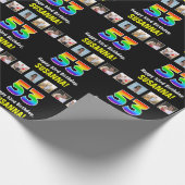 53. Geburtstag: Regenbogen "53"; benutzerdefiniert Geschenkpapier (Ecke)