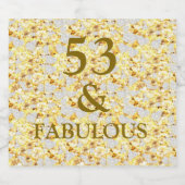53. Geburtstag Schaumweinetikett (Einzelnes Label)