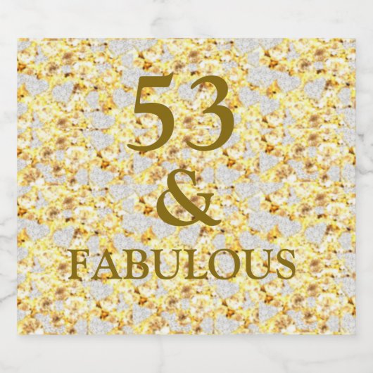 53. Geburtstag Schaumweinetikett (Einzelnes Label)