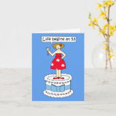 53. Geburtstag Spaß Karte (Gelbe Blume)