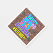 53. Geburtstag ~ Spaß, Urban Graffiti Inspiriert L Serviette (Ecke)