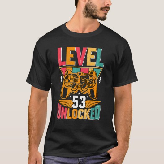 53. Geburtstag Unverschlossene Frauen Männer T-Shirt (Vorderseite)