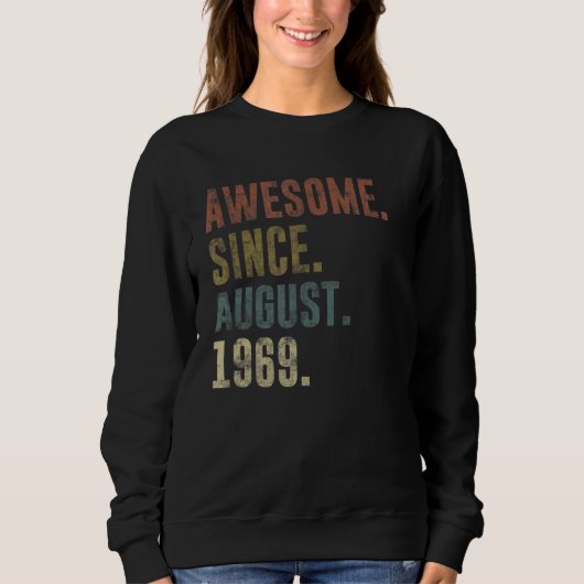 53. Geburtstag Vintag Phantastisch seit August 196 Sweatshirt (Vorderseite)