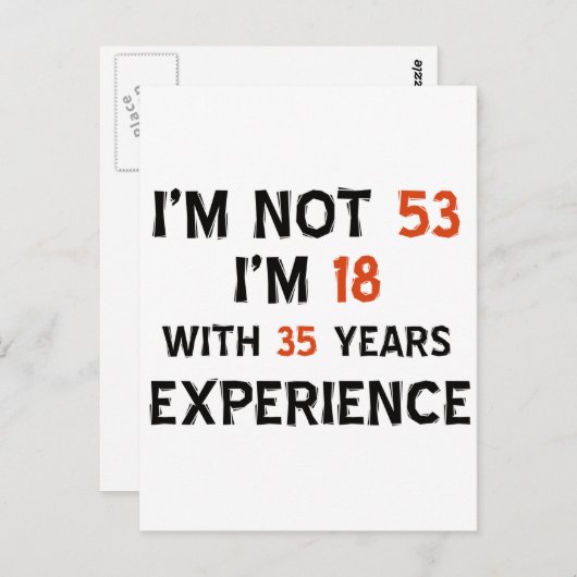 53. Geburtstagsdesigns Postkarte (Vorne/Hinten)