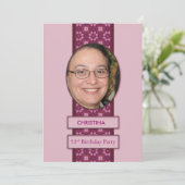 53. Geburtstagspartei Einladung Bild und Name (Stehend Vorderseite)