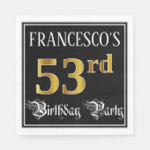 53. Geburtstagsparty - Extravagantes Drehbuch, Imi Serviette (Vorderseite)