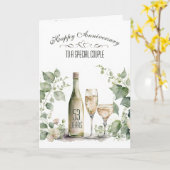 53. Hochzeitsjubiläum Wein und Efeu Karte (Gelbe Blume)