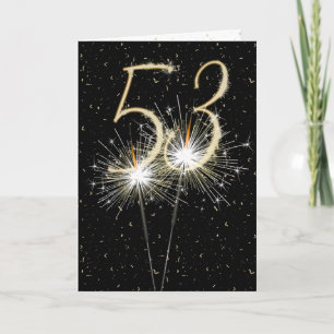 53. Hochzeitstag Sparklers Karte
