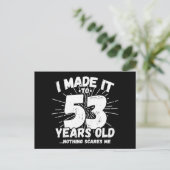 53 Jahre alt Sarcastic Meme Funny 53. Geburtstag Postkarte (Stehend Vorderseite)