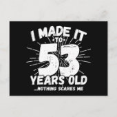 53 Jahre alt Sarcastic Meme Funny 53. Geburtstag Postkarte (Vorderseite)
