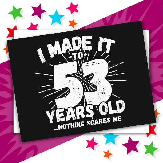 53 Jahre alt Sarcastic Meme Funny 53. Geburtstag Postkarte