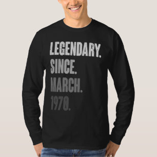 53 Jahre alt Vintag 1970 Geburtstag März 53. Deko T-Shirt