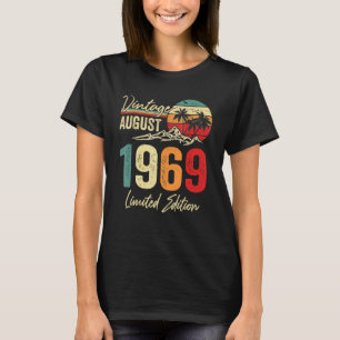 53 Jahre alte Vintage August 1969 53. Geburtstag T-Shirt