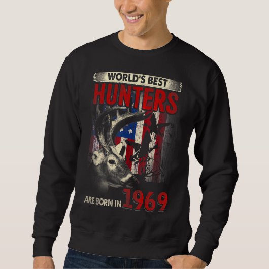 53 Jahre alter Hirschjäger Geboren 1969 53. Geburt Sweatshirt (Vorderseite)